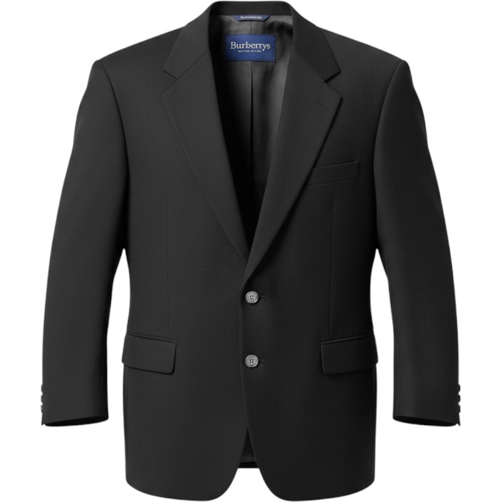 Burberrys Classic Black 100% Cashmere Blazer‎ Jacket Men's Formal Business Coat